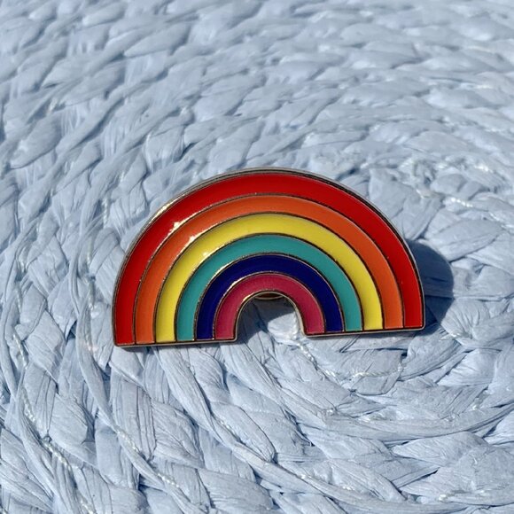 Rainbow Flag LGBTQ+ Lapel Pin - Picture 4 of 4